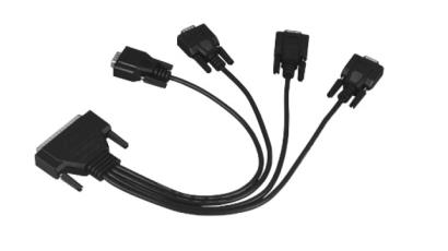 30cm Male DB-37 to 4x Male DB9 Cable